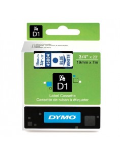 Fita Gravacao Dymo 19mmX7m Azul/Branco  (45804)
