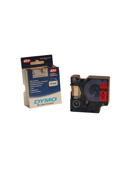 Fita Gravacao Dymo 19mmX7m Preto/Vermelho (45807)