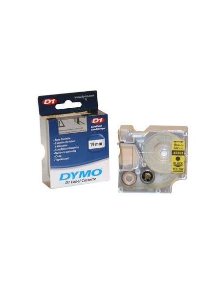 Fita Gravacao Dymo 19mmX7m Preto/Amarelo (45808)