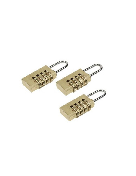 Cadeado de 20mm c/ codigo em pack de 3un