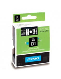 Fita Gravacao Dymo 19mmX7m Branco/Preto  (45811)
