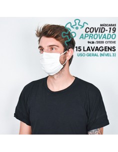 Máscara Reutilizável 15 Lavagens DANIELLE A Branco 1un