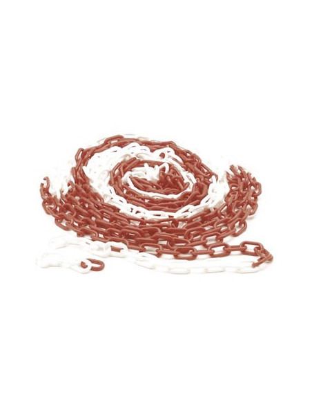 Corrente Sinalizacao Branco /Vermelho 6mm- 10mts