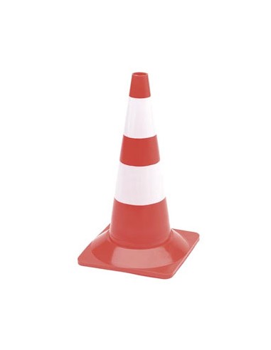 Cone Seguranca Branco/Vermelho 50cm