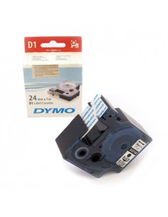 Fita Gravacao Dymo 24mmX7m Preto/Transparente (53710)