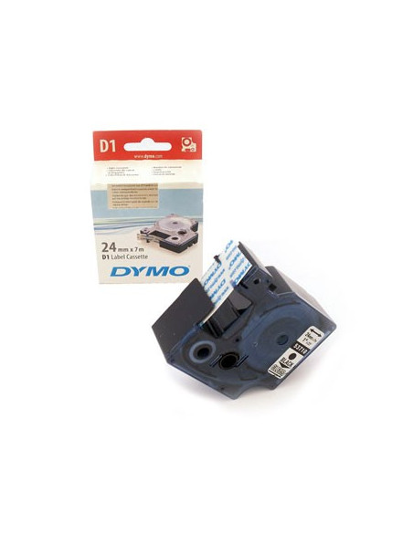 Fita Gravacao Dymo 24mmX7m Preto/Transparente (53710)