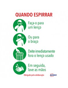 Sinalética Quando Espirrar Adesivo A4 2un
