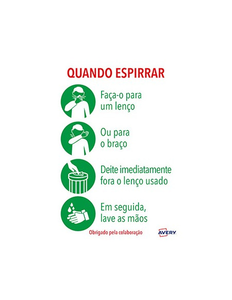 Sinalética Quando Espirrar Adesivo A4 2un