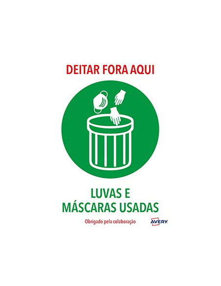 Sinalética Deitar Fora Aqui Adesivo A4 2un