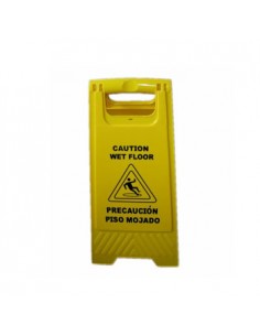 Sinal Chao Molhado Plastico Amarelo