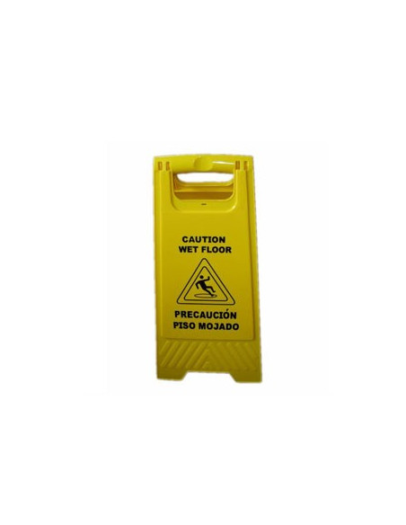 Sinal Chao Molhado Plastico Amarelo