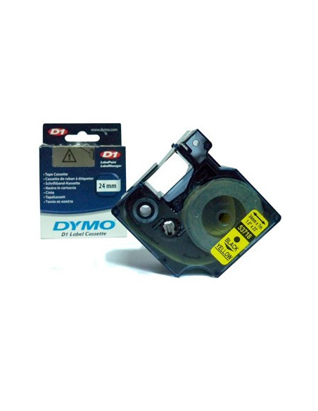 Fita Gravacao Dymo 24mmX7m Preto/Amarelo (53718)