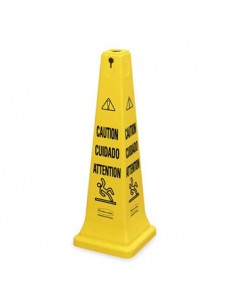 Cone Seguranca Multi-linguas simbolo Cuidado (Altura 91cm)
