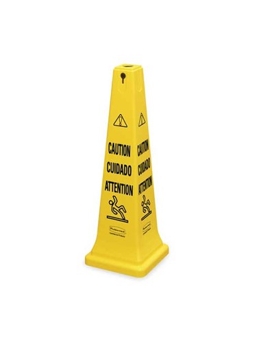 Cone Seguranca Multi-linguas simbolo Cuidado (Altura 91cm)