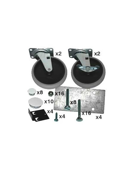 Kit de Rolamentos de Borracha Max System P/Rack 2+2 Branco
