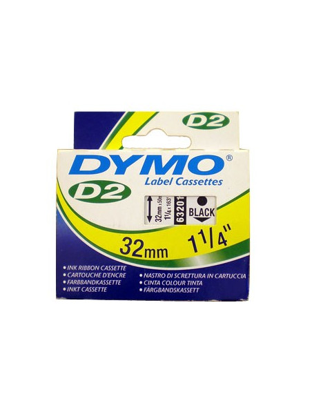 Fita Gravacao Dymo 32mmX50m Preto (63201)