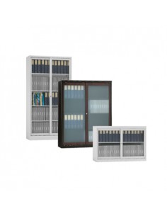 Armario Portas Correr Vidro 4 Prateleiras 1000x420x1950mm