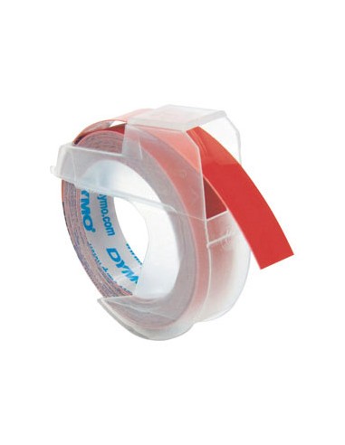 Fita Gravacao Dymo 09mmx3m Vermelho/Branco (898150)