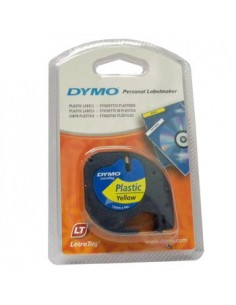 Fita Gravacao Dymo 12mmx4m Preto/Amarelo (91202)