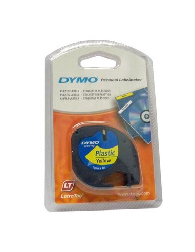 Fita Gravacao Dymo 12mmx4m Preto/Amarelo (91202)