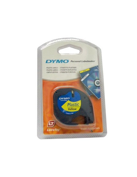 Fita Gravacao Dymo 12mmx4m Preto/Amarelo (91202)