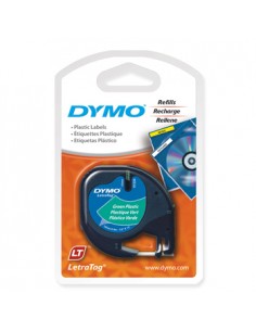 Fita Gravacao Dymo 12mmx4m Preto/Verde (91204)