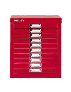 Movel Metal com Fecho 673x279x429mm com 10 Gavetas Vermelho