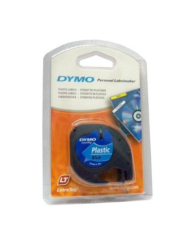 Fita Gravacao Dymo 12mmx4m Preto/Azul (91205)