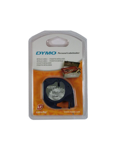 Fita Gravacao Dymo 12mmx4m Metal/Prata (91208)