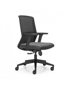 Cadeira Giratoria Thalis Bracos Regulaveis Preto