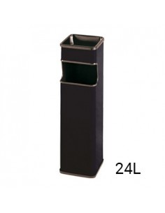 Cinzeiro Papeleira Vertical Quadrado Preto