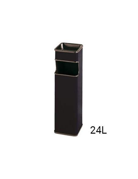 Cinzeiro Papeleira Vertical Quadrado Preto