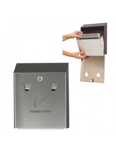 Cinzeiro Parede Vertical  Preto e Cinza