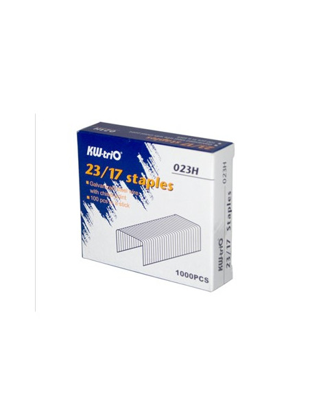 Agrafos 23/17 Kwtrio (100/140 Folhas) Cx1000 - 1un
