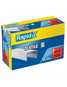 Agrafos 43/6 Textil Rapid Cx10000