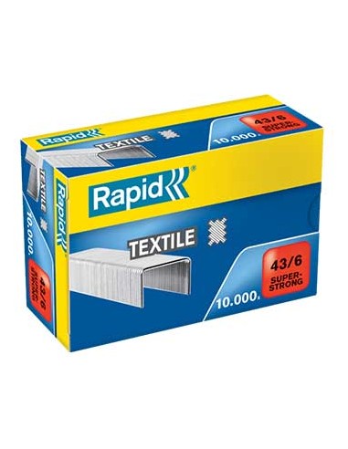 Agrafos 43/6 Textil Rapid Cx10000