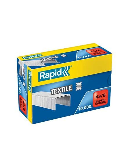 Agrafos 43/6 Textil Rapid Cx10000