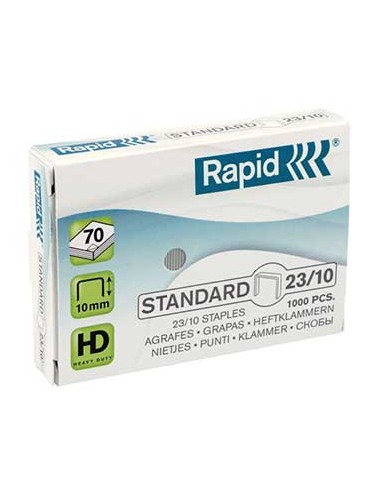 Agrafos 23/10 Rapid (10/60 Folhas) Cx1000 - 1un