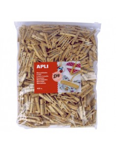 Mini Molas para Papeis Madeira 48x6mm 400un