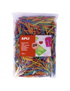 Mini Palitos de Madeira Cores Sortidas 1500un