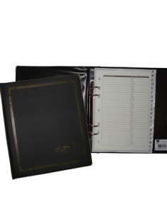 Agenda Telefonica c/Indice A a Z Recarregavel Preto