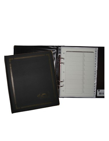 Agenda Telefonica c/Indice A a Z Recarregavel Preto
