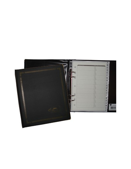 Agenda Telefonica c/Indice A a Z Recarregavel Preto