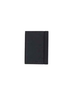 Bloco Notas Quadric 105x148 Semi Pele Preto c/ Elastic 120Fl