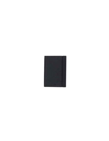 Bloco Notas Quadric 105x148 Semi Pele Preto c/ Elastic 120Fl