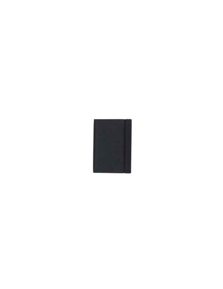 Bloco Notas Quadric 105x148 Semi Pele Preto c/ Elastic 120Fl