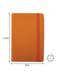 Bloco Notas Pautado 14x9cm Semi Pele Amarelo 116 Flh agenda