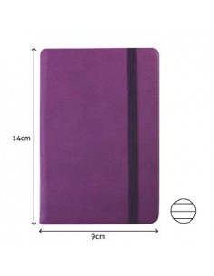 Bloco Notas Pautado 14x9cm Semi Pele Roxo 116 Flh agenda