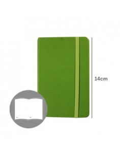 Bloco Notas Liso 14x9cm Semi Pele Verde 116 Folhas