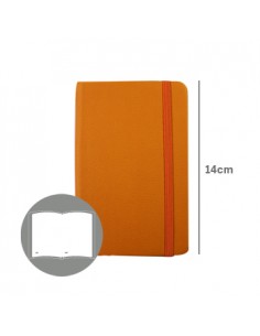 Bloco Notas Liso 14x9cm Semi Pele Amarelo 116 Folhas